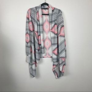 Man Li Shang cardigan size S color gray and pink